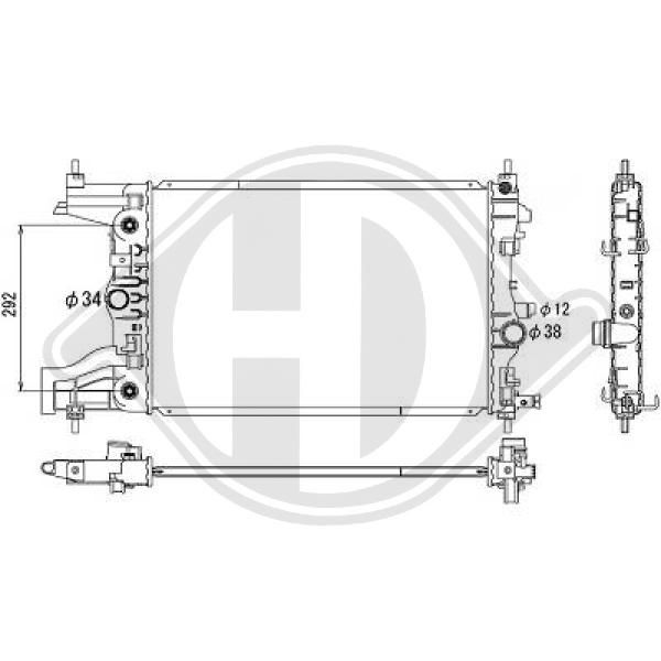 DCM2702 DIEDERICHS Радиатор, охлаждение двигателя