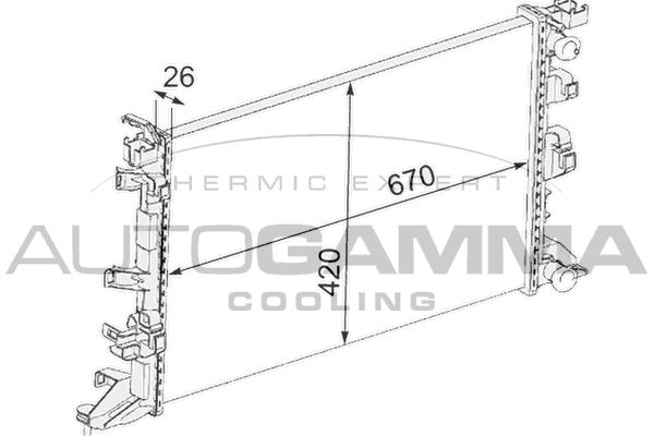105096 AUTOGAMMA Радиатор, охлаждение двигателя