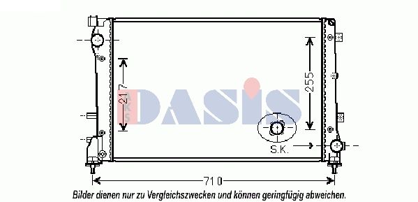 080102N AKS DASIS Радиатор, охлаждение двигателя