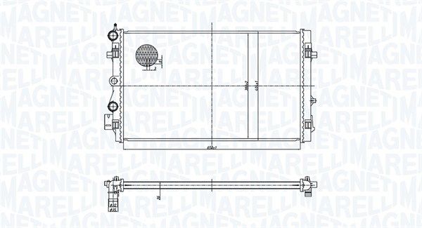 350213167900 MAGNETI MARELLI Радиатор, охлаждение двигателя