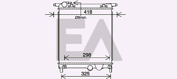 31R77068 EACLIMA Радиатор, охлаждение двигателя