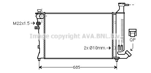 PEA2136 AVA QUALITY COOLING Радиатор, охлаждение двигателя