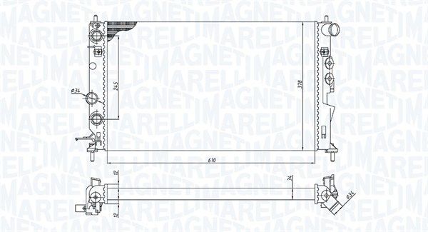 350213190300 MAGNETI MARELLI Радиатор, охлаждение двигателя