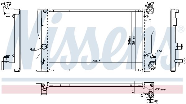 606798 NISSENS Радиатор, охлаждение двигателя