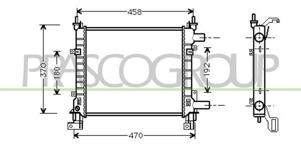 FD006R002 PRASCO Радиатор, охлаждение двигателя