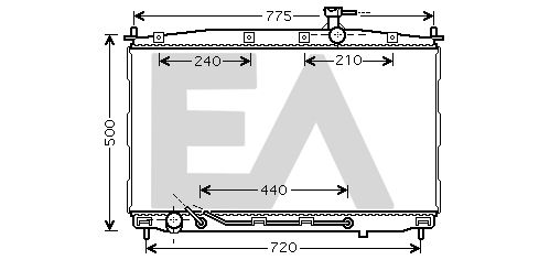 31R28058 EACLIMA Радиатор, охлаждение двигателя