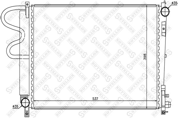 1025622SX STELLOX Радиатор, охлаждение двигателя