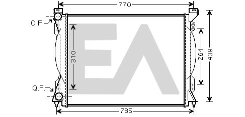 31R02046 EACLIMA Радиатор, охлаждение двигателя