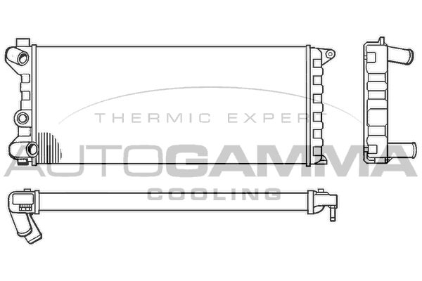100078 AUTOGAMMA Радиатор, охлаждение двигателя