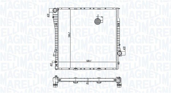 350213177700 MAGNETI MARELLI Радиатор, охлаждение двигателя