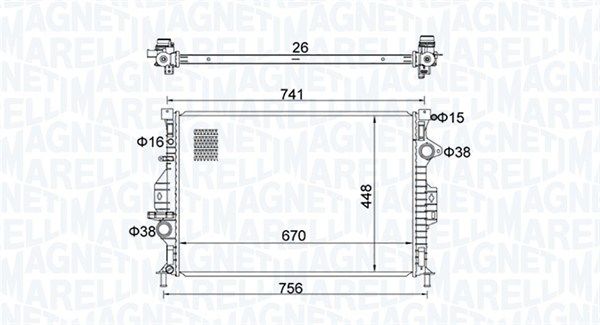 350213157700 MAGNETI MARELLI Радиатор, охлаждение двигателя