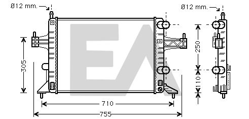 31R54191 EACLIMA Радиатор, охлаждение двигателя