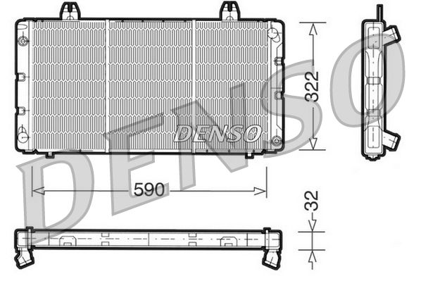 DRM25001 DENSO Радиатор, охлаждение двигателя