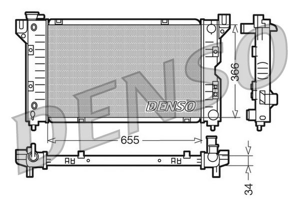 DRM06010 DENSO Радиатор, охлаждение двигателя