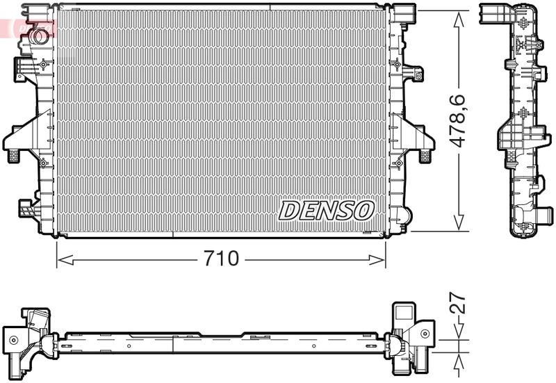 DRM32055 DENSO Радиатор, охлаждение двигателя