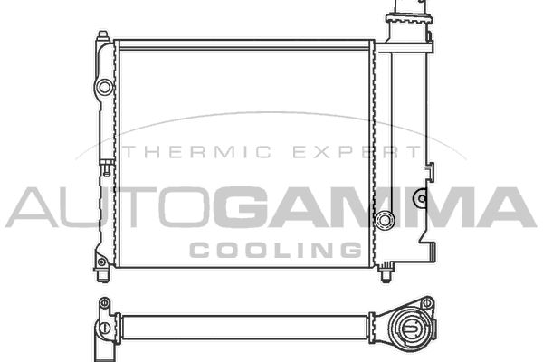 100161 AUTOGAMMA Радиатор, охлаждение двигателя