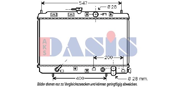 100018N AKS DASIS Радиатор, охлаждение двигателя