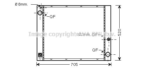 AU2183 AVA QUALITY COOLING Радиатор, охлаждение двигателя