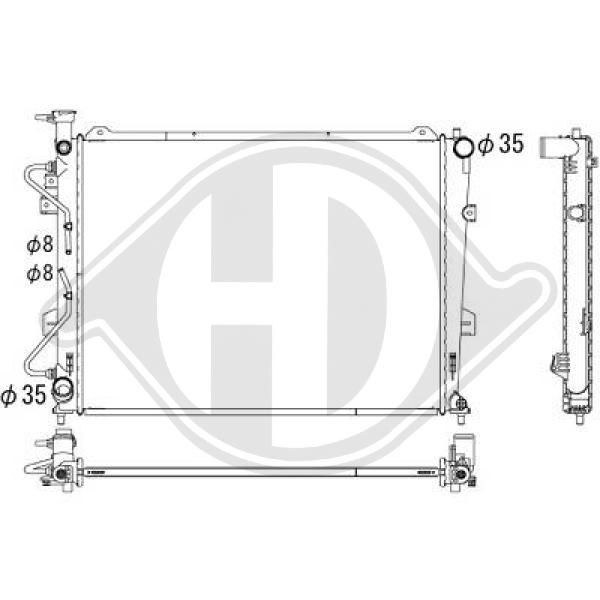DCM3793 DIEDERICHS Радиатор, охлаждение двигателя