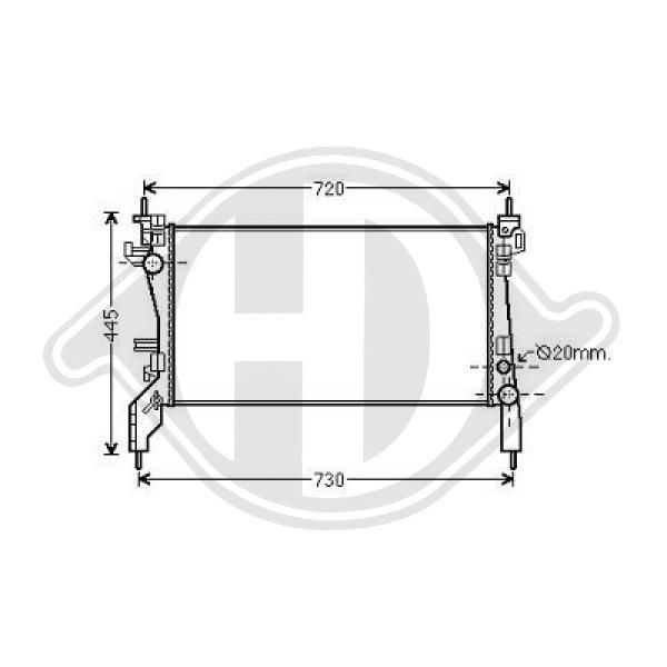 DCM2000 DIEDERICHS Радиатор, охлаждение двигателя