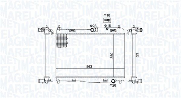 350213142100 MAGNETI MARELLI Радиатор, охлаждение двигателя