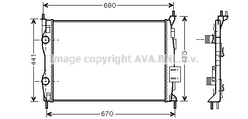 DNA2278 AVA QUALITY COOLING Радиатор, охлаждение двигателя