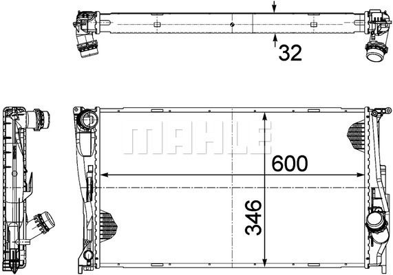 CR1085000P MAHLE Радиатор, охлаждение двигателя