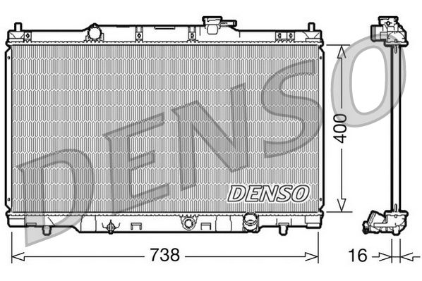 DRM40011 DENSO Радиатор, охлаждение двигателя