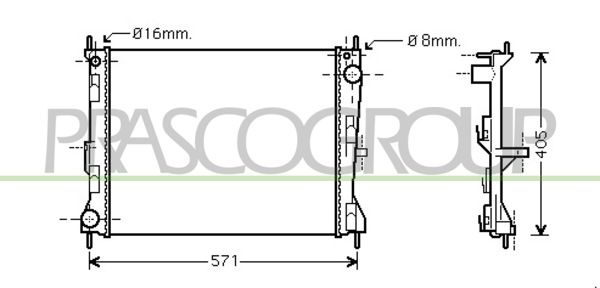 DS011R010 PRASCO Радиатор, охлаждение двигателя