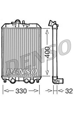 DRM22001 DENSO Радиатор, охлаждение двигателя