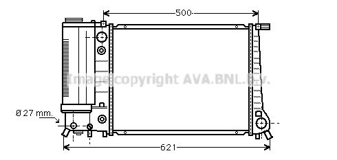 BW2106 AVA QUALITY COOLING Радиатор, охлаждение двигателя