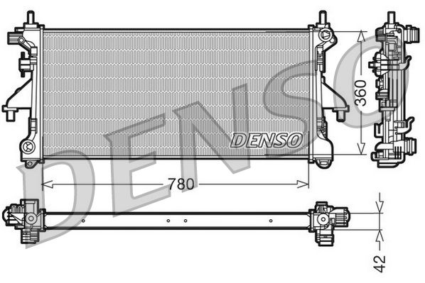 DRM21102 DENSO Радиатор, охлаждение двигателя