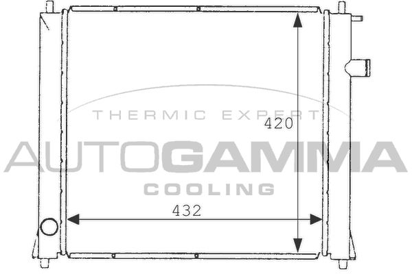 101253 AUTOGAMMA Радиатор, охлаждение двигателя