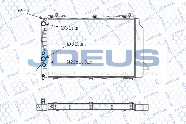 M0010080 JDEUS Радиатор, охлаждение двигателя