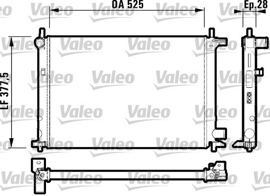 732003 VALEO Радиатор, охлаждение двигателя