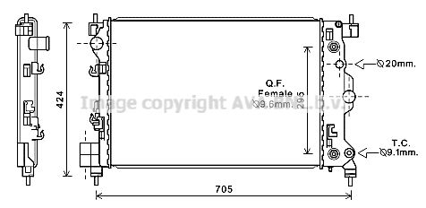 CTA2044 AVA QUALITY COOLING Радиатор, охлаждение двигателя