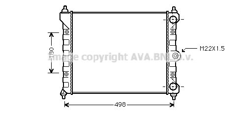 VN2092 AVA QUALITY COOLING Радиатор, охлаждение двигателя