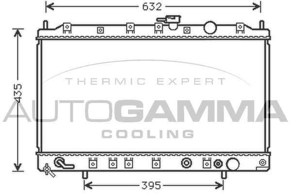 104857 AUTOGAMMA Радиатор, охлаждение двигателя