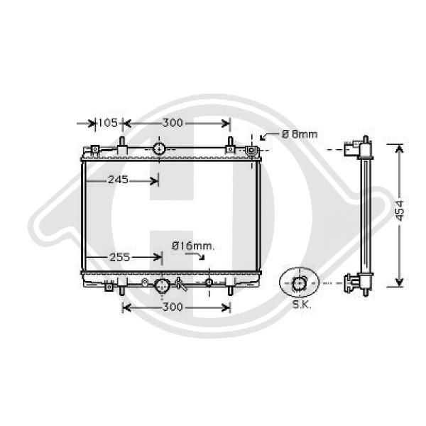 8424205 DIEDERICHS Радиатор, охлаждение двигателя