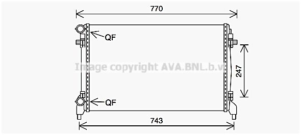 VN2402 AVA QUALITY COOLING Радиатор, охлаждение двигателя