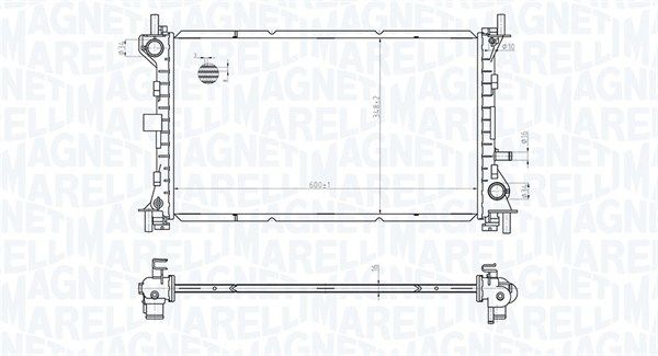 350213178100 MAGNETI MARELLI Радиатор, охлаждение двигателя