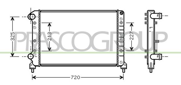 FT908R002 PRASCO Радиатор, охлаждение двигателя