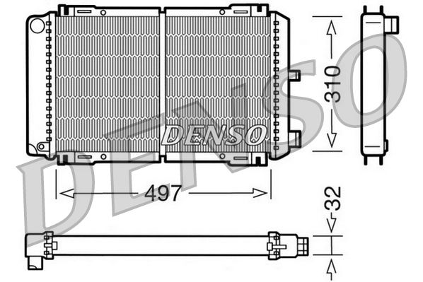 DRM10031 DENSO Радиатор, охлаждение двигателя