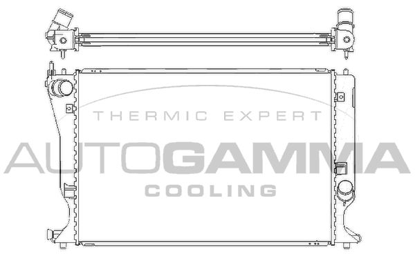 104427 AUTOGAMMA Радиатор, охлаждение двигателя