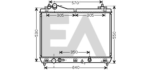 31R69054 EACLIMA Радиатор, охлаждение двигателя