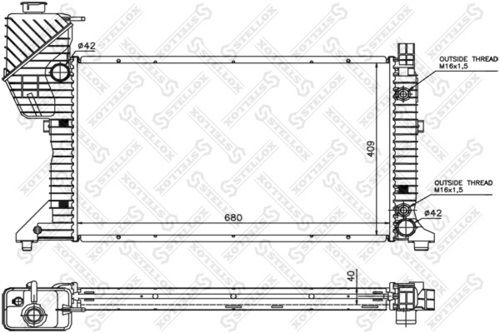 1025260SX STELLOX Радиатор, охлаждение двигателя