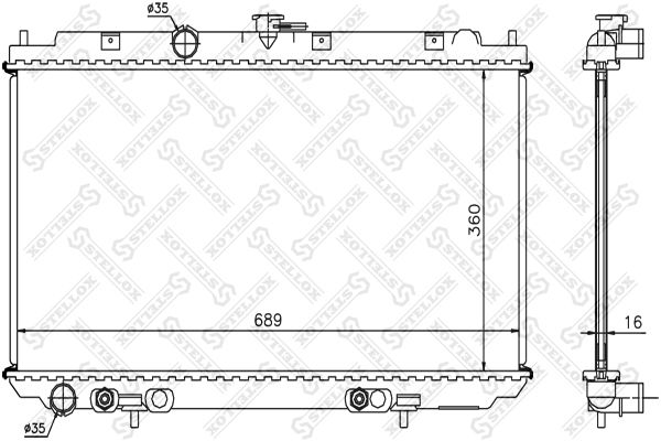 1026578SX STELLOX Радиатор, охлаждение двигателя