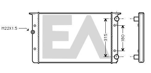 31R77081 EACLIMA Радиатор, охлаждение двигателя