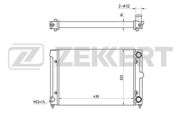 MK1032 ZEKKERT Радиатор, охлаждение двигателя