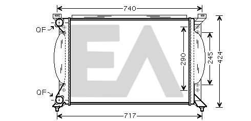 31R02036 EACLIMA Радиатор, охлаждение двигателя